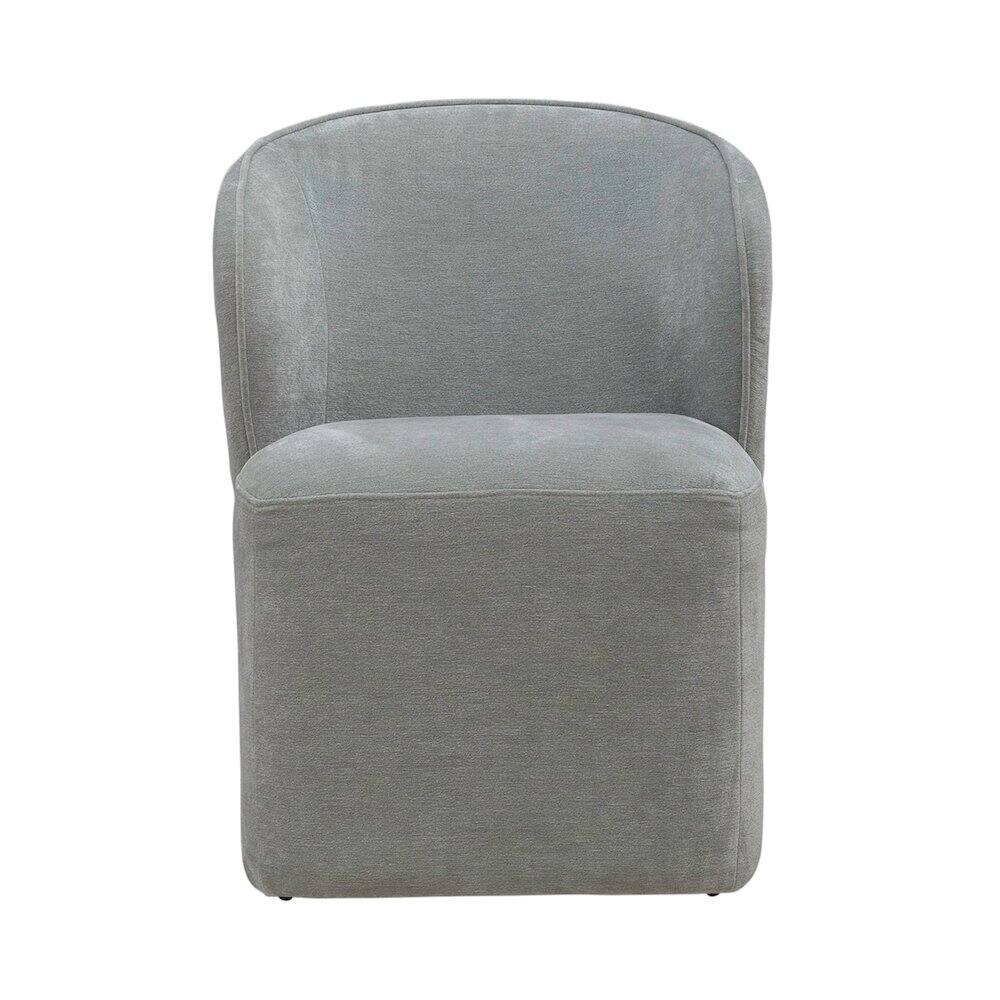 Alt View 1. Liberty Furniture Industries - Accent Dining Chair with Castors - Rounded Arm - Sapphire Upholstry - Grey.