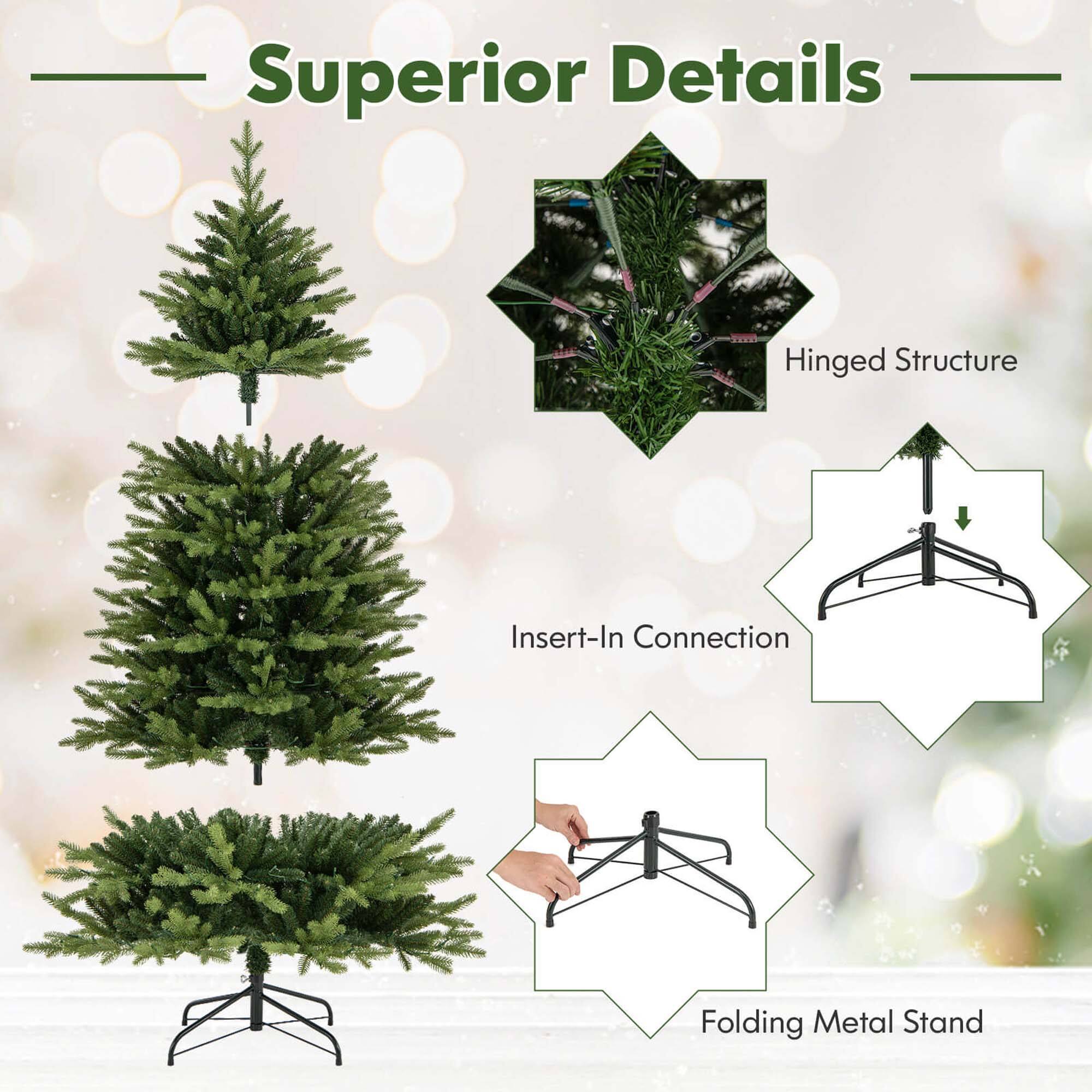 Superior Details

- Hinged Structure
- Insert-In Connection
- Folding Metal Stand