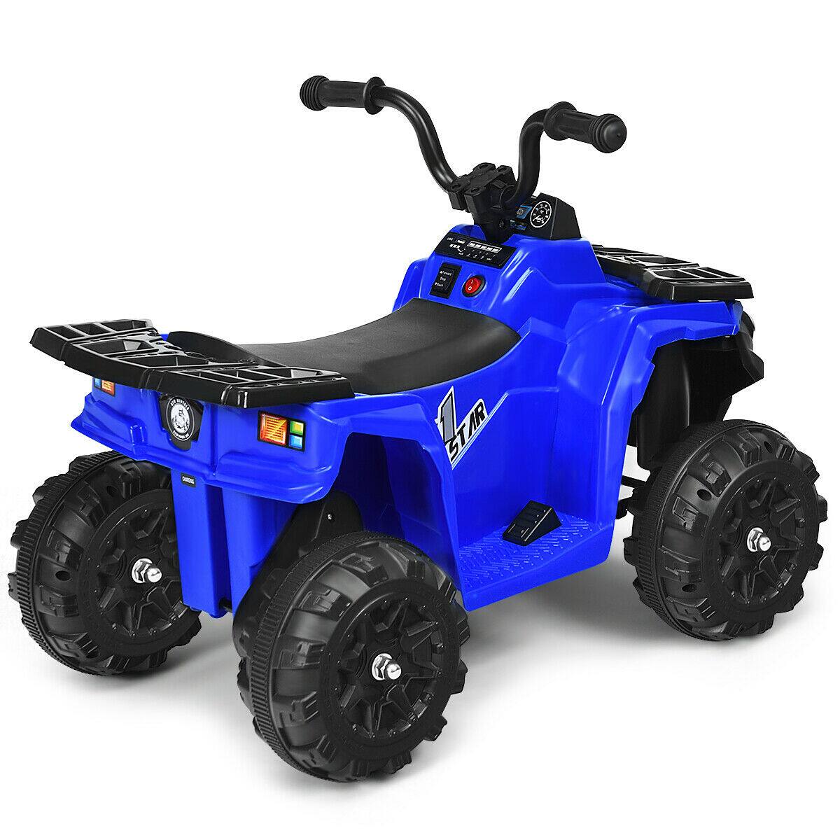 Alt View 2. SlickBlue - 6V Battery-Powered Kids Electric Ride-On ATV for Outdoor Fun - Blue.