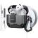 Front. Dteck - Case for Apple AirPods 4th Gen with Magnetic Lock,Compatible with Mag Safe,Carbon Fiber Texture Cover with Carabiner - Black.