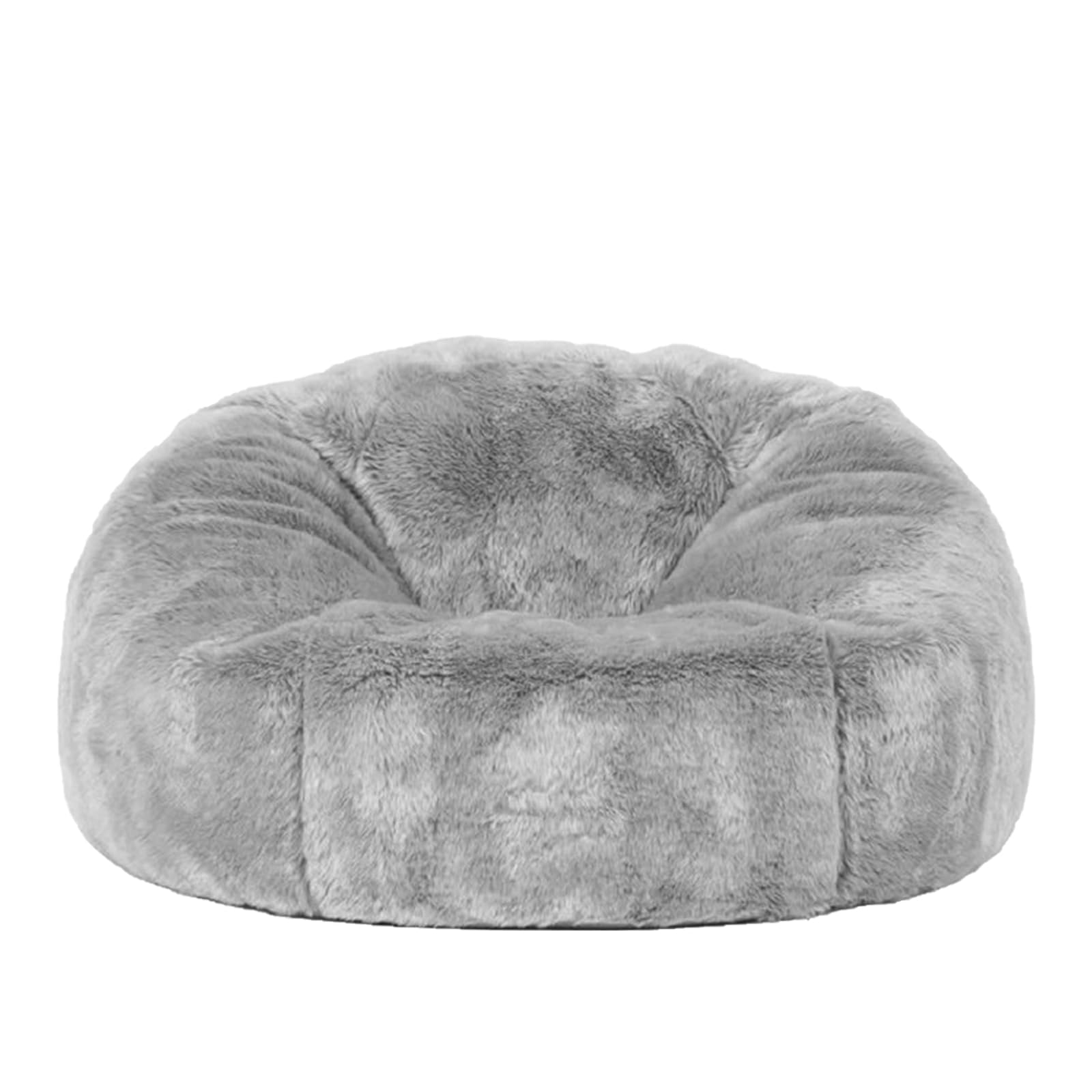 JETRANSPORT - (no Filler) 6ft Giant Bean Bag Chair Cover Soft Faux Rh Sofa Bed Washable Couch For Adult And With Liner - Light Gray 6FT (59in×26in)