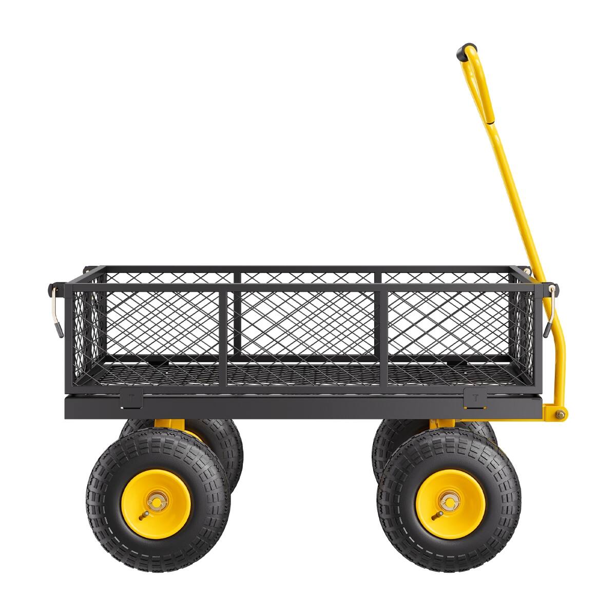 Alt View 4. Loheer - Loheer Heavy Duty Steel Garden Cart, 500 lb Capacity with Removable Mesh Sides and All Terrain Tires.