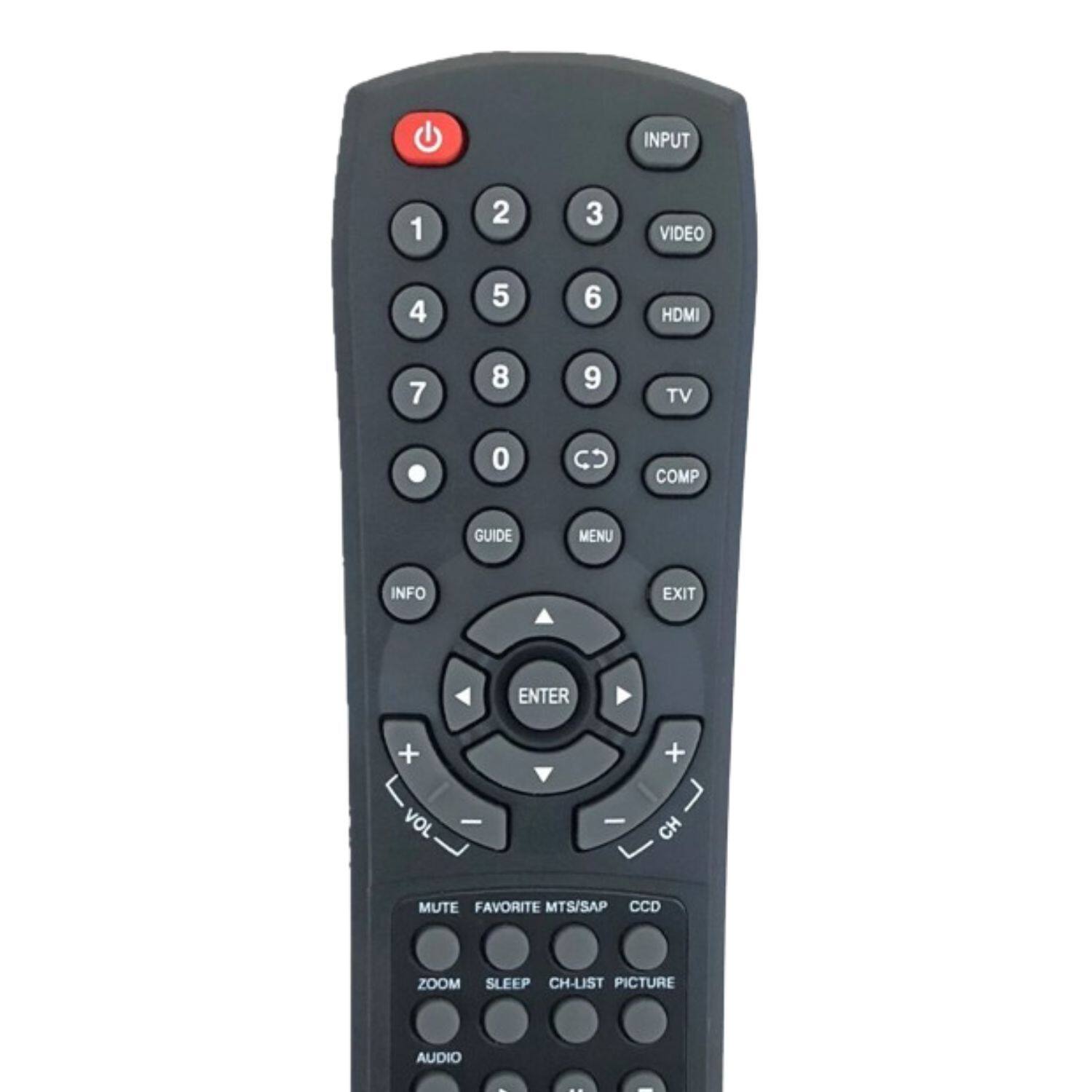 INPUT 1 2 3 VIDEO 4 5 6 HDMI 7 8 9 TV 0 COMP GUIDE MENU INFO EXIT ENTER + VOL - CH MUTE FAVORITE MTS/SAP CCD ZOOM SLEEP CH-LIST PICTURE AUDIO