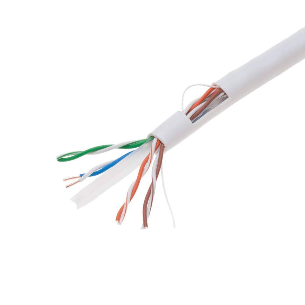 Left. Cables Direct Online - Cat6 Ethernet Cable 1000ft Bulk CMR Riser 23AWG Solid CCA 550MHz UTP Network Wire Pull Box - White.