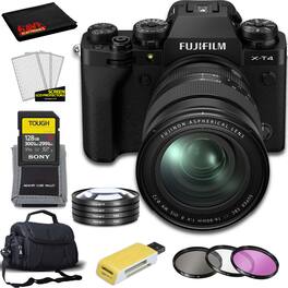 Fujifilm - X-T4 Mirrorless Digital Camera with 16-80mm Lens with All Inclusive Bundle - Black