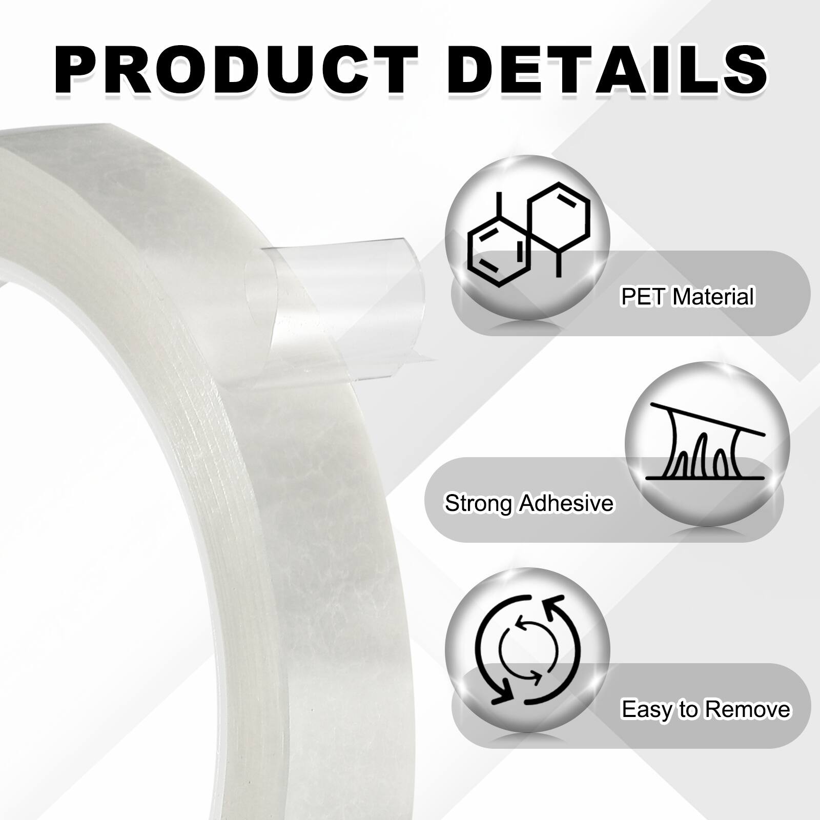 PRODUCT DETAILS

- PET Material
- Strong Adhesive
- Easy to Remove