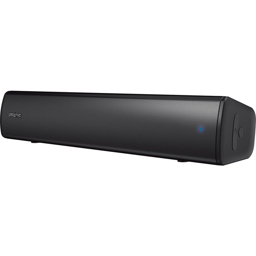Angle. Creative Labs - Creative Stage Air V2 2.0 Portable Bluetooth Sound Bar Speaker - 10 W RMS - Black - Desktop - 80 Hz to 20 kHz - Battery - Black.