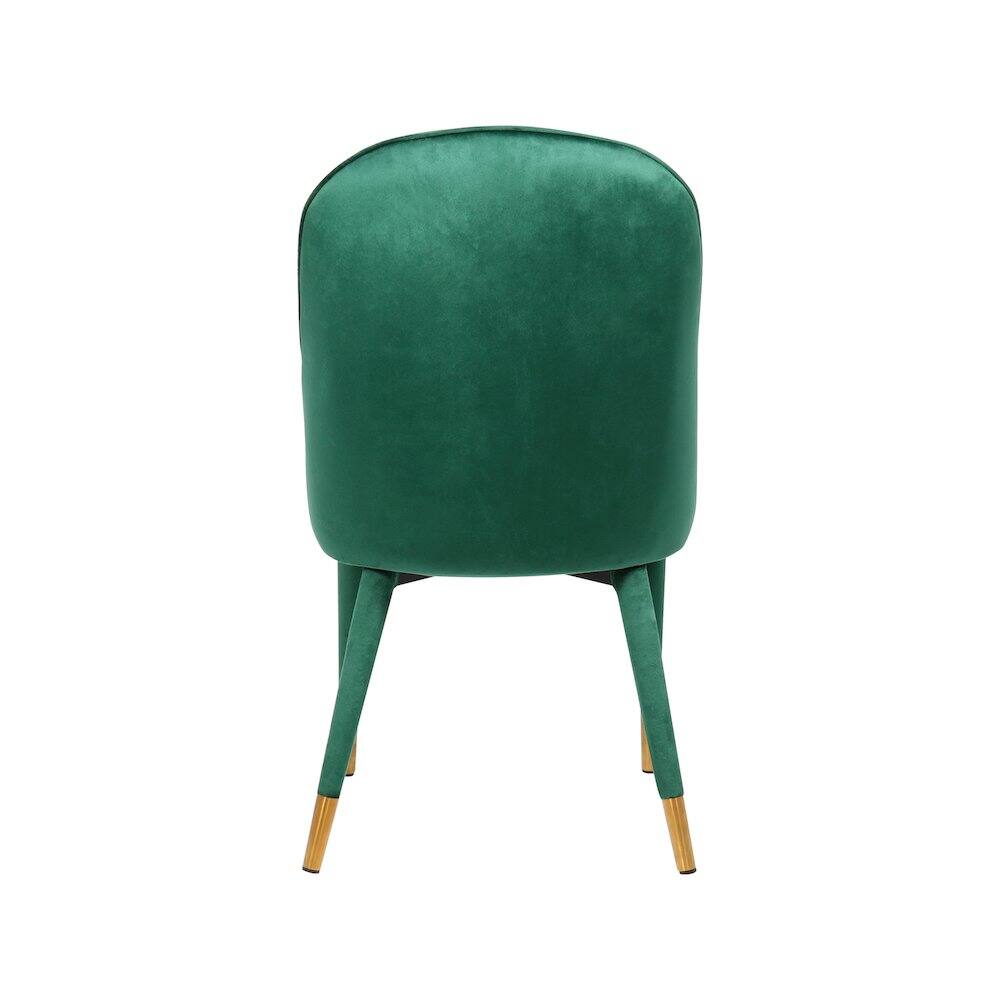 Alt View 1. Meridian Furniture - Belle Green Velvet Dining Chair, Set of 2 - Green.