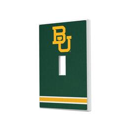 Keyscaper - Baylor Bears Stripe Design Single Toggle Light Switch Plate - Multicolor