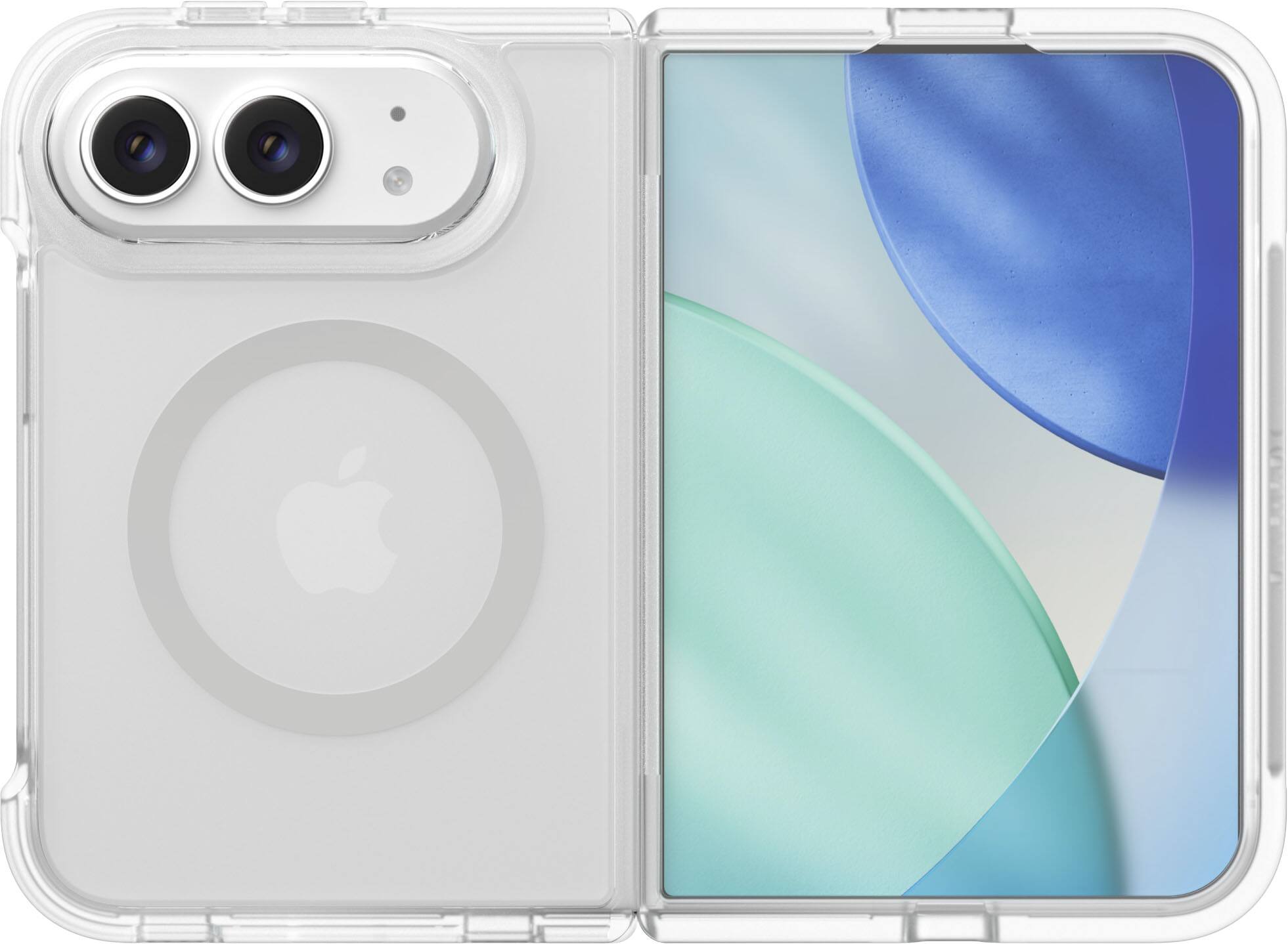 Front. OtterBox - Lumen Series Hard Shell for Apple iPhone Duo - Clear.