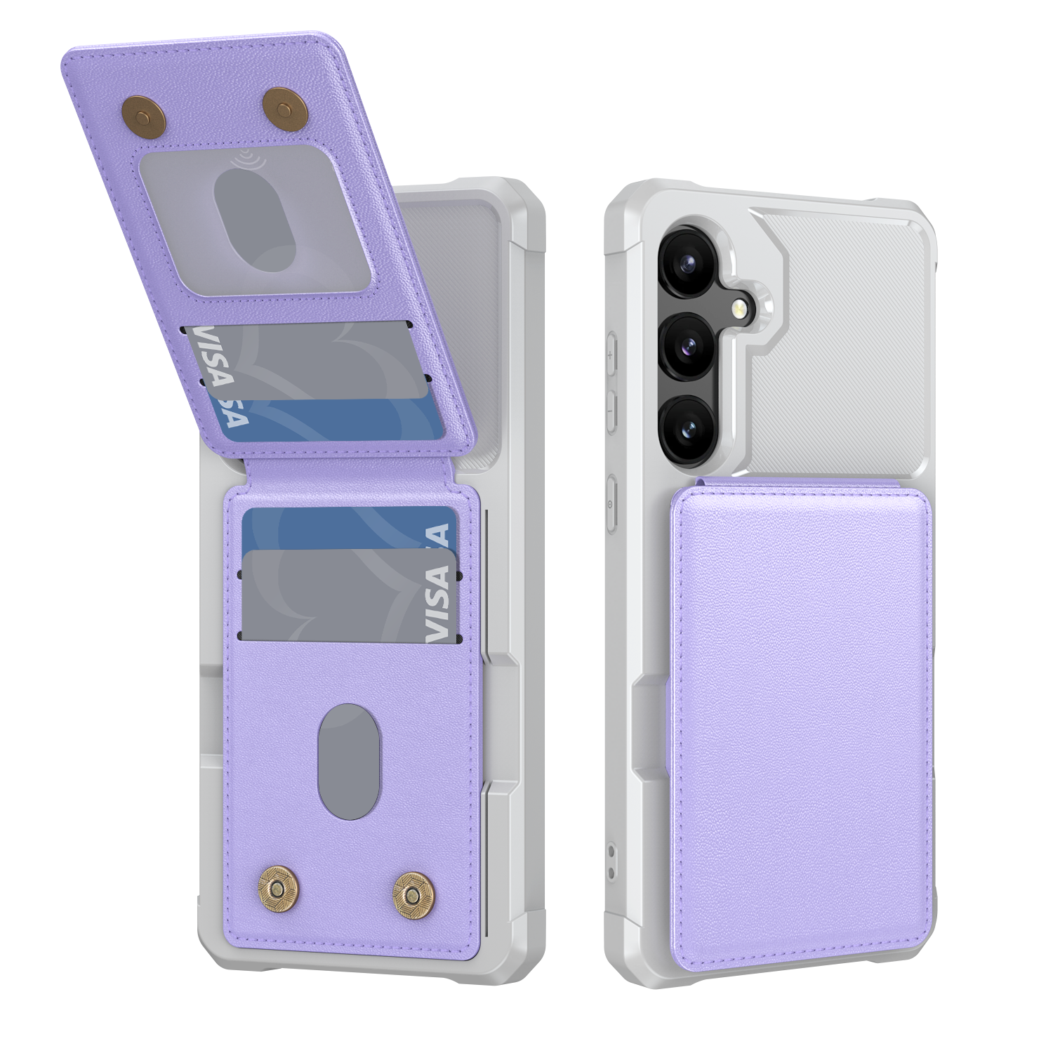 Dteck - Shockproof Wallet Phone Case for Samsung Galaxy S26 FE, PU Leather Flip Kickstand Card Holder Cover, Magnetic Clasp - Purple price history on PriceWatchPro