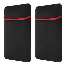 Unique Bargains - 2pcs Laptop Case - Soft Computer Sleeve Carrying Bag, Shockproof Protective Cover for 15.6" Notebook - Red-Black