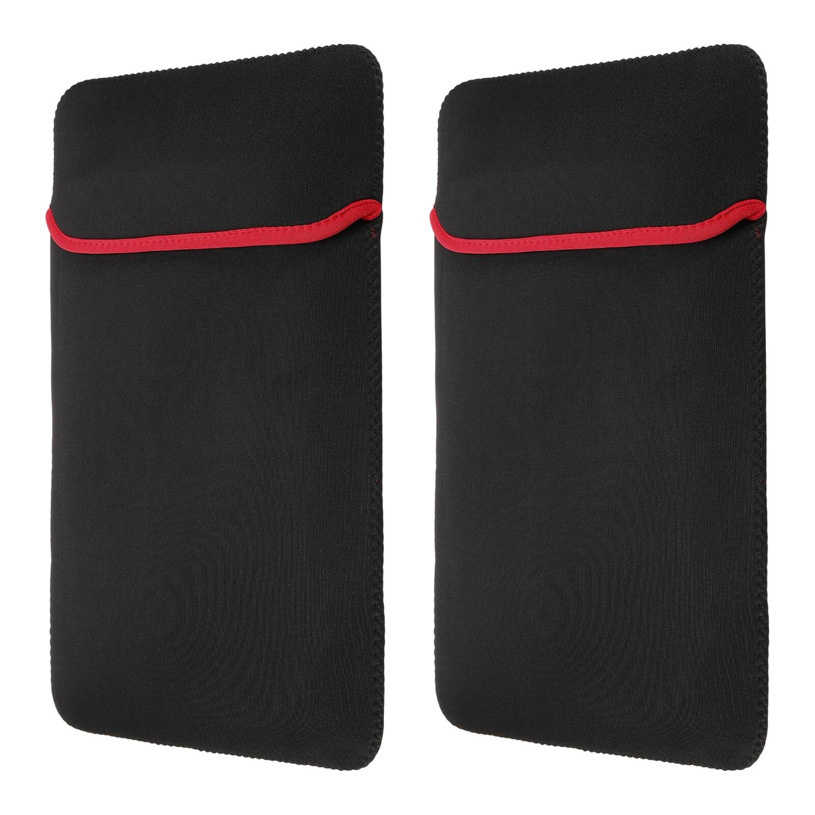 Front. Unique Bargains - 2pcs Laptop Case - Soft Computer Sleeve Carrying Bag, Shockproof Protective Cover for 15.6" Notebook - Red-Black.