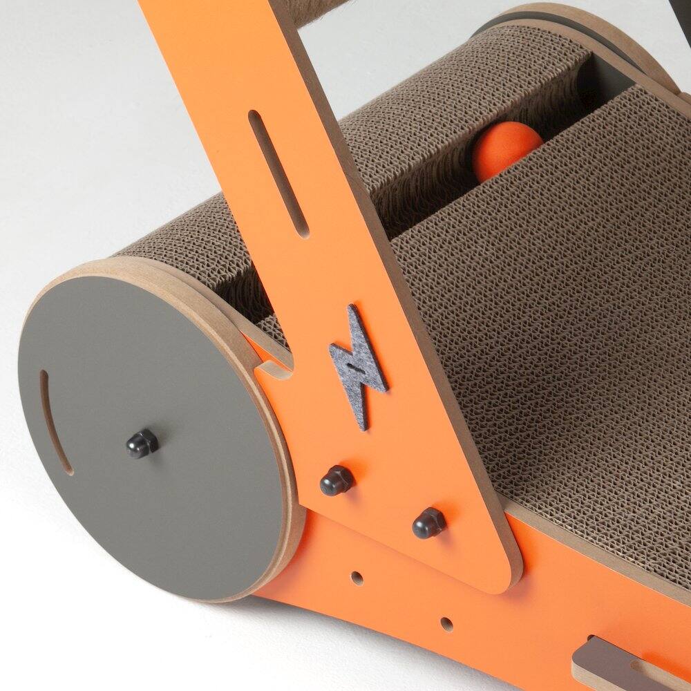 Alt View 1. New Age Pet - Purr and Play Kitty Trolley Scratcher - Orange.