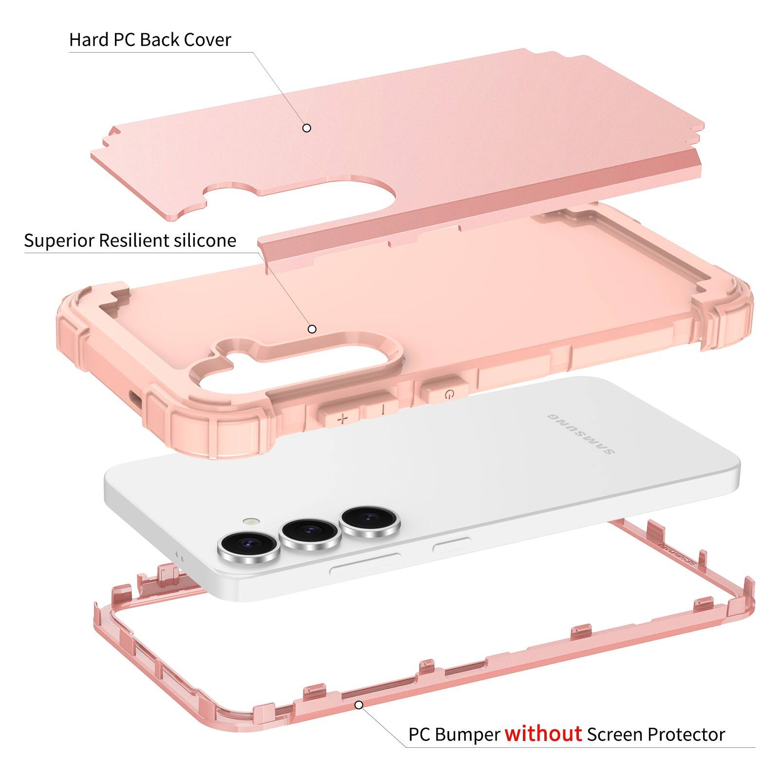 Hard PC Back Cover Superior Resilient Silicone SAMSUNG PC Bumper without Screen Protector