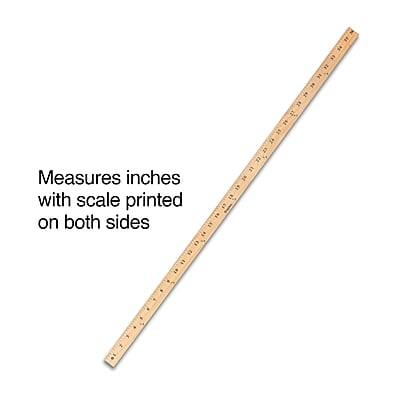 Measures inches with scale printed on both sides