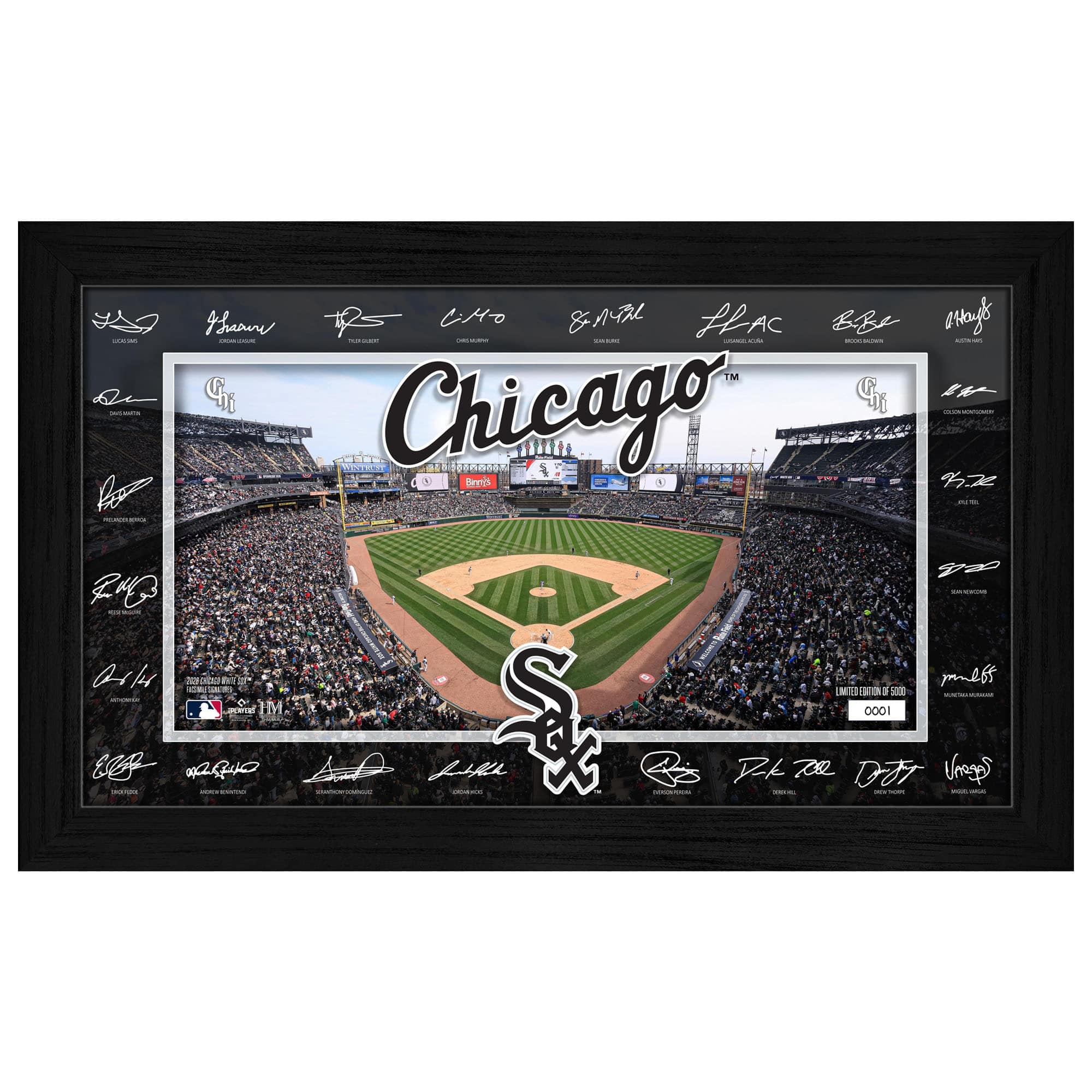 "Highland Mint - Chicago White Sox 12"" x 20"" 2026 Signature Field Photograph - Facsimile Signatures - Multicolor" price history on PriceWatchPro