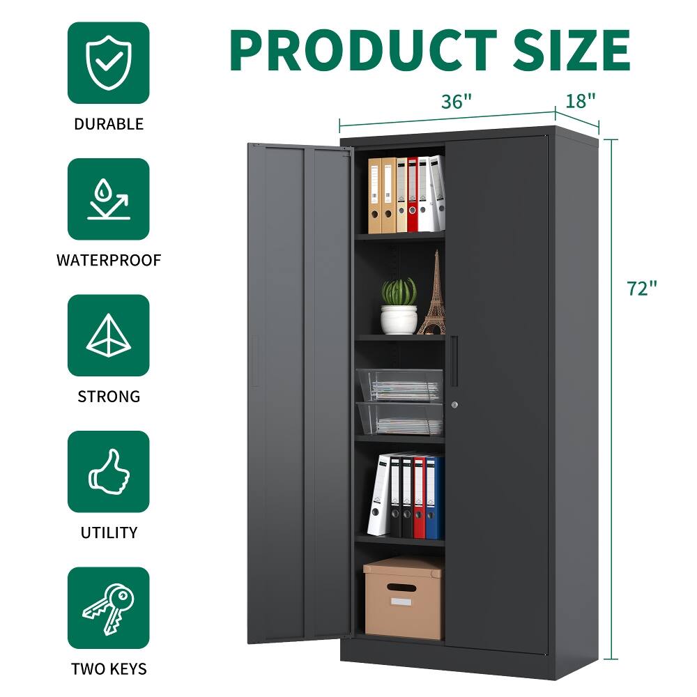 PRODUCT SIZE  
36" x 18" x 72"  
DURABLE  
WATERPROOF  
STRONG  
UTILITY  
TWO KEYS