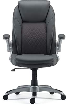 Staples - Sorina Ergonomic Bonded Leather Swivel Executive Chair, Grey (53253) - Gray