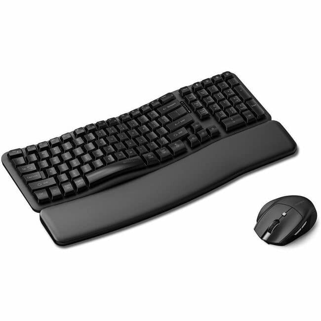 Kensington - Pro Fit Ergo KM620-RC Wireless Rechargeable EQ Desktop Set - USB Type A Membrane Wireless Bluetooth/RF 5.4 - Unknown