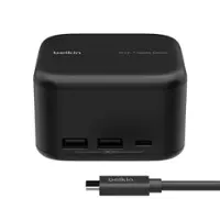 Belkin - USB-C 6-in-1 Core GaN Docking Station - Black - Front_Zoom
