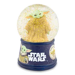 Silver Buffalo - Star Wars: The Mandalorian Grogu The Child Light-Up Snow Globe | 6 Inches Tall - Blue