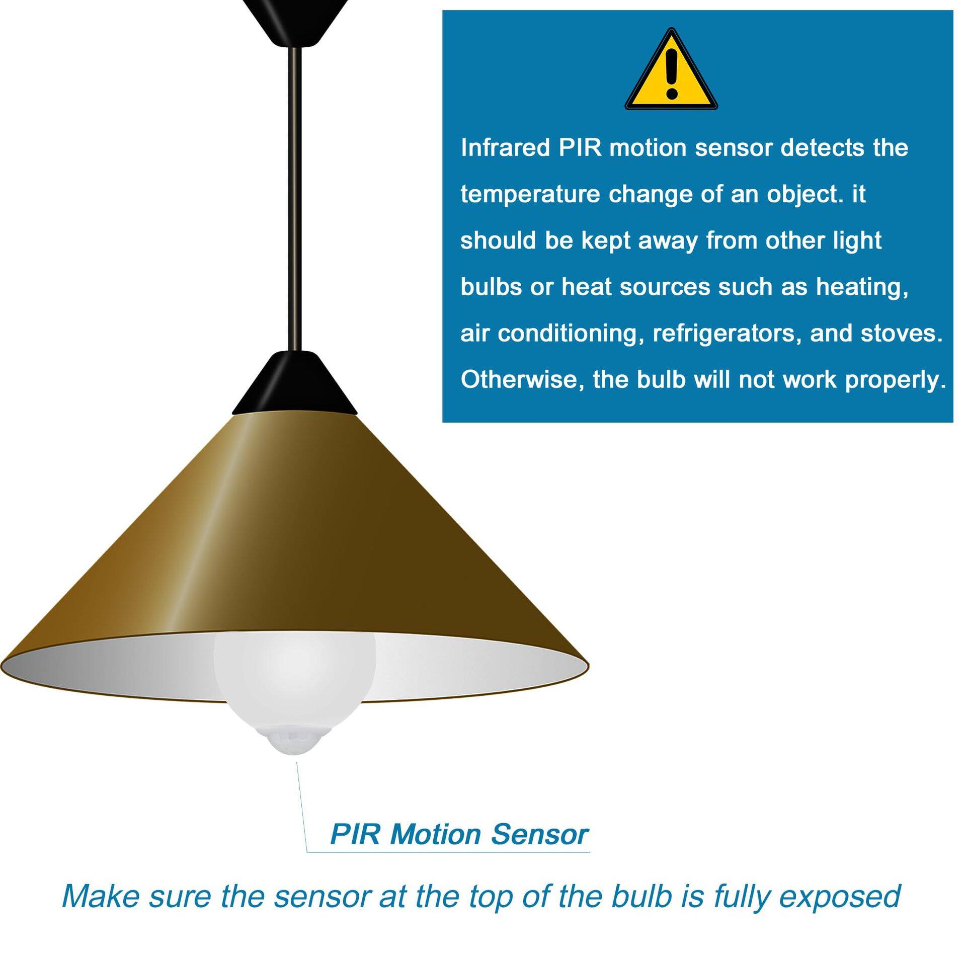 DAYBETTER 9W A19 Dusk to Dawn Motion Sensor LED Bulb,60 Watt Equivalent ...
