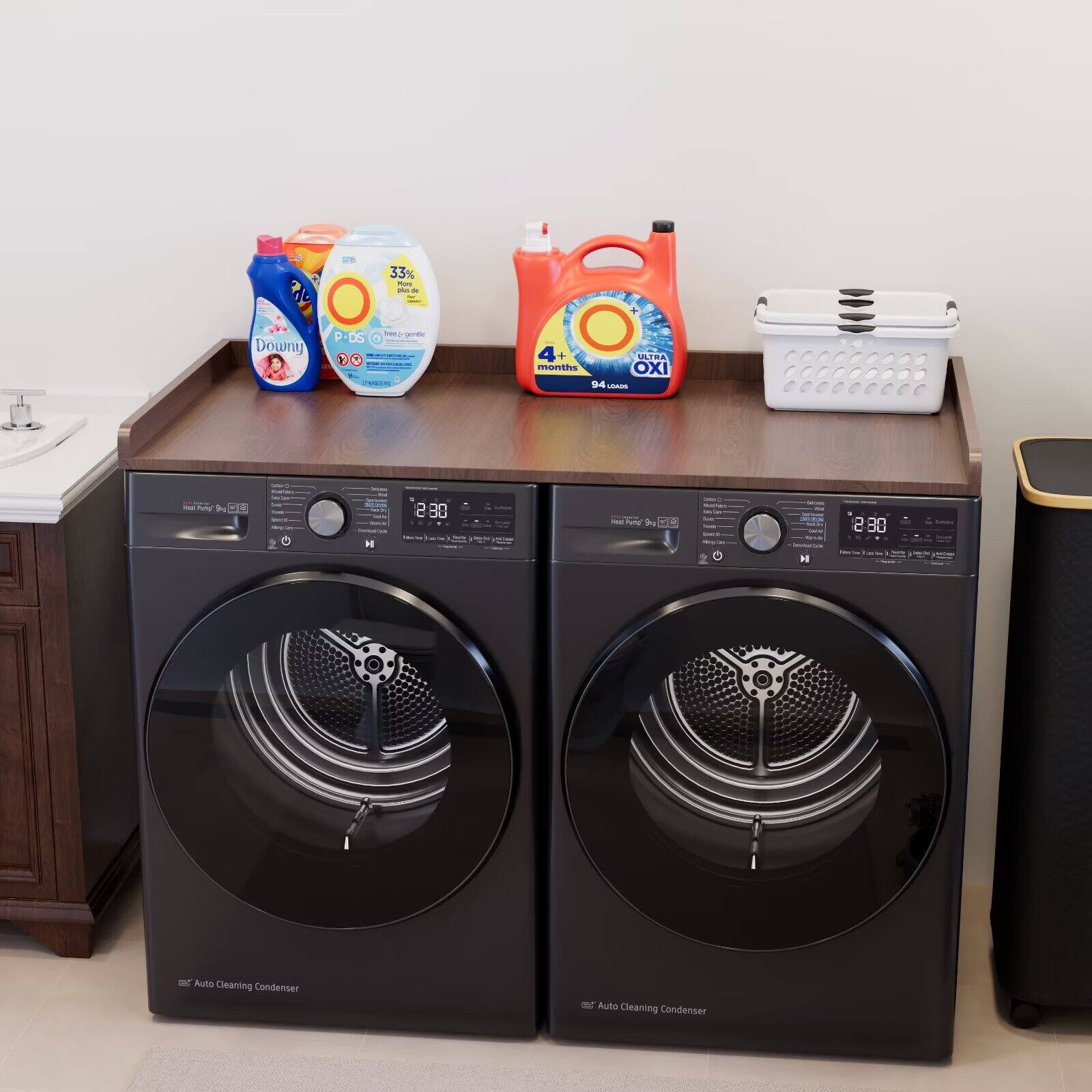 Downy - P.D.S 1 C 33% - ms - PU - + SAFE A mErEUs OXI 9-4 - Y .  280 on DO I  DD  a 2.80 - Auto Cleaning Condenser - Auto Cleaning Condenser