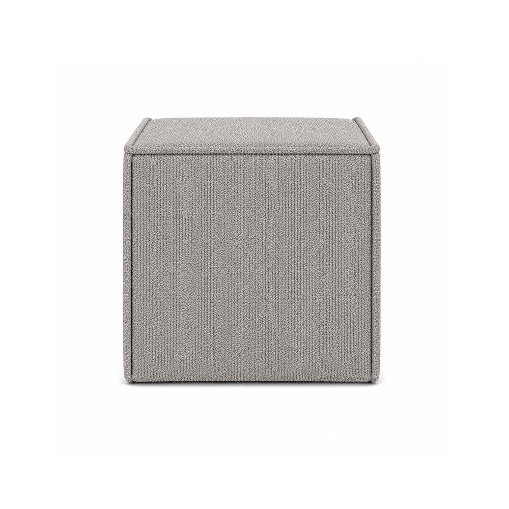 Angle. Sanford - Pontchartrain Pouf Ottoman Chenille Mist - Mist.