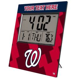 Keyscaper - Washington Nationals Personalized Digital Desk Clock - Multicolor