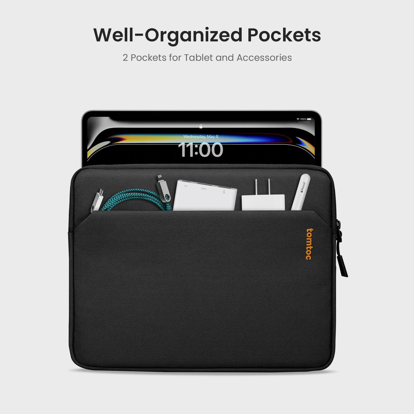 tomtoc Light B18 Slim Tablet Case Sleeve for 11 inch iPad Air/Pro M5/M4 ...