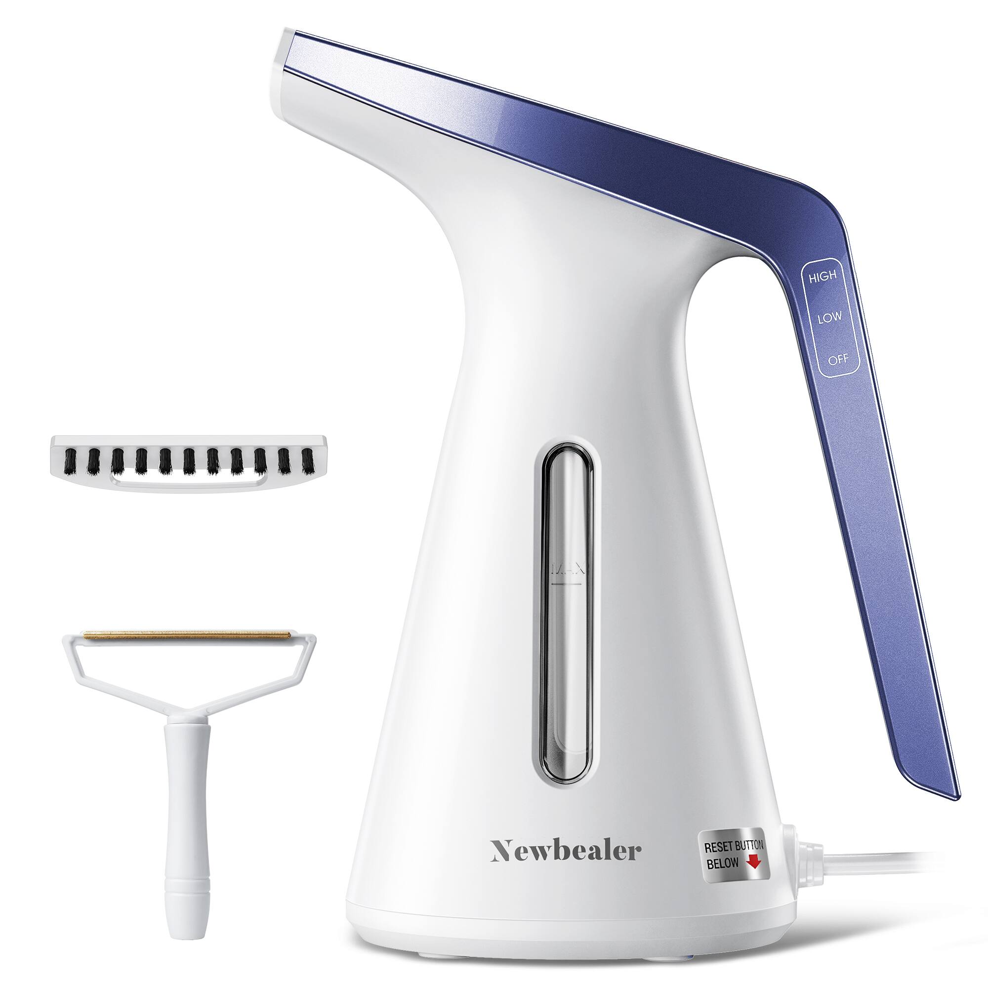 Newbealer - Handheld Garment Steamer,2 Level Adjustable Steam Temperature,Vertical Steam - Blue