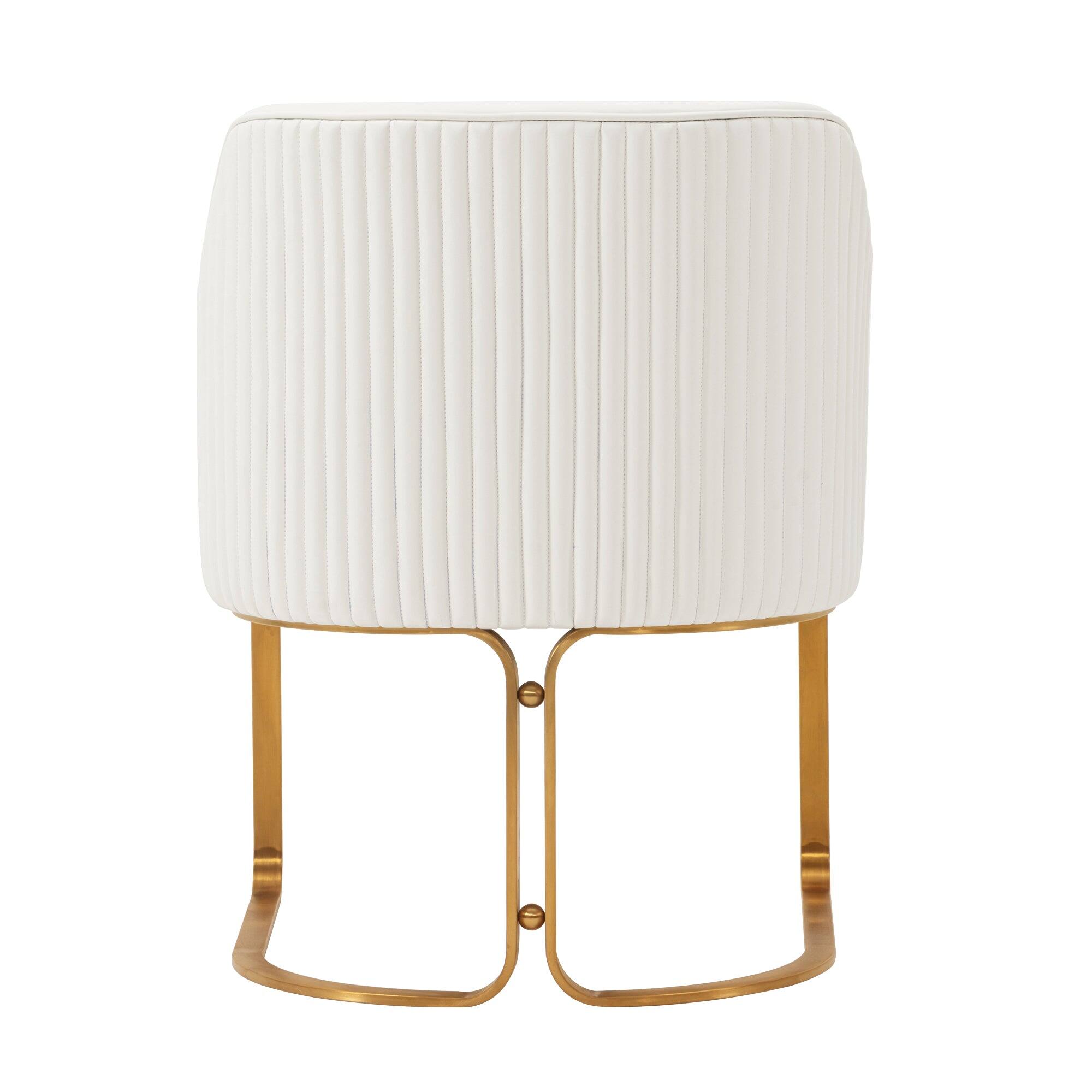 Alt View 2. Manhattan Comfort - Raya Modern Wood Vegan Leather Dining Chair - Set of 2 - Ivory.