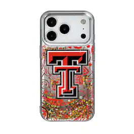 Keyscaper - NCAA - Texas Tech Red Raiders iPhone Glitter Paisley Design Case - 13 - Multicolor