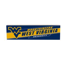 Evergreen Enterprises - West Virginia Mountaineers 5" x 18" Shadow Logo Wood Mantle Sign - Multicolor