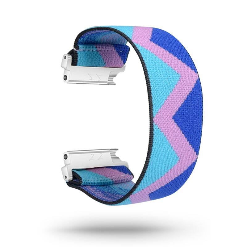 StrapsCo - Stretch Band Nylon Watch Strap For Fitbit Versa & Versa 2 - Pink Zigzag price history on PriceWatchPro
