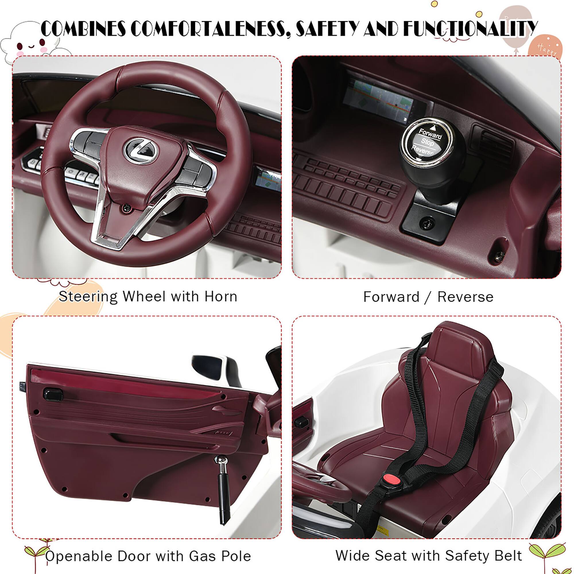COMBINES COMFORTABLENESS, SAFETY AND FUNCTIONALITY

- Steering Wheel with Horn
- Forward / Reverse
- Openable Door with Gas Pole
- Wide Seat with Safety Belt