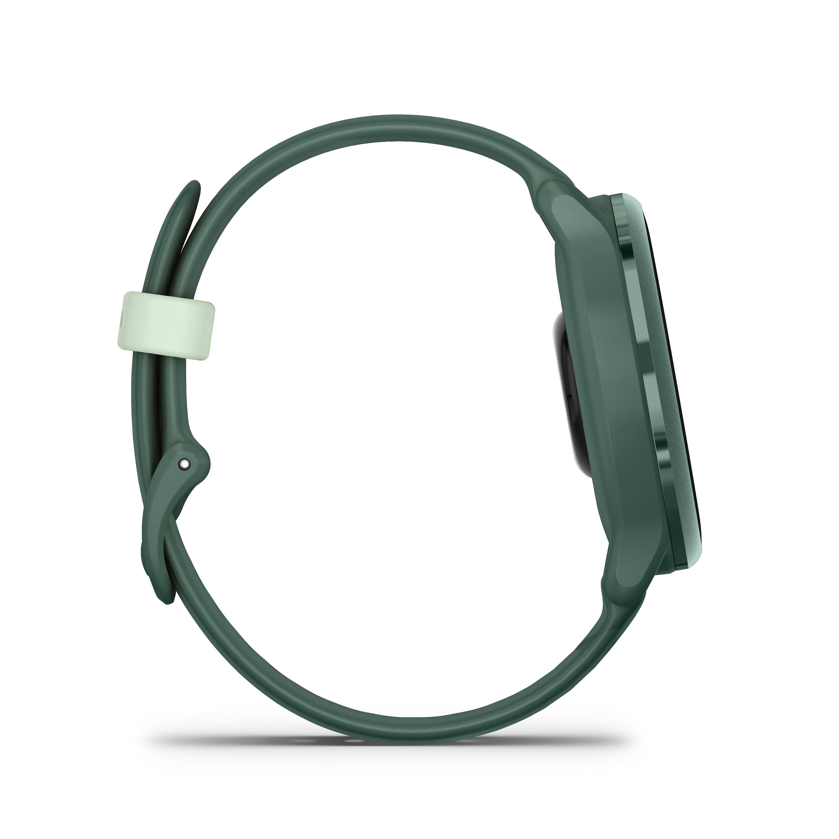 Alt View 6. Garmin - vívoactive 6 GPS Smartwatch 42 mm Fiber-reinforced polymer - Metallic Jasper Green with Jasper Green Band.