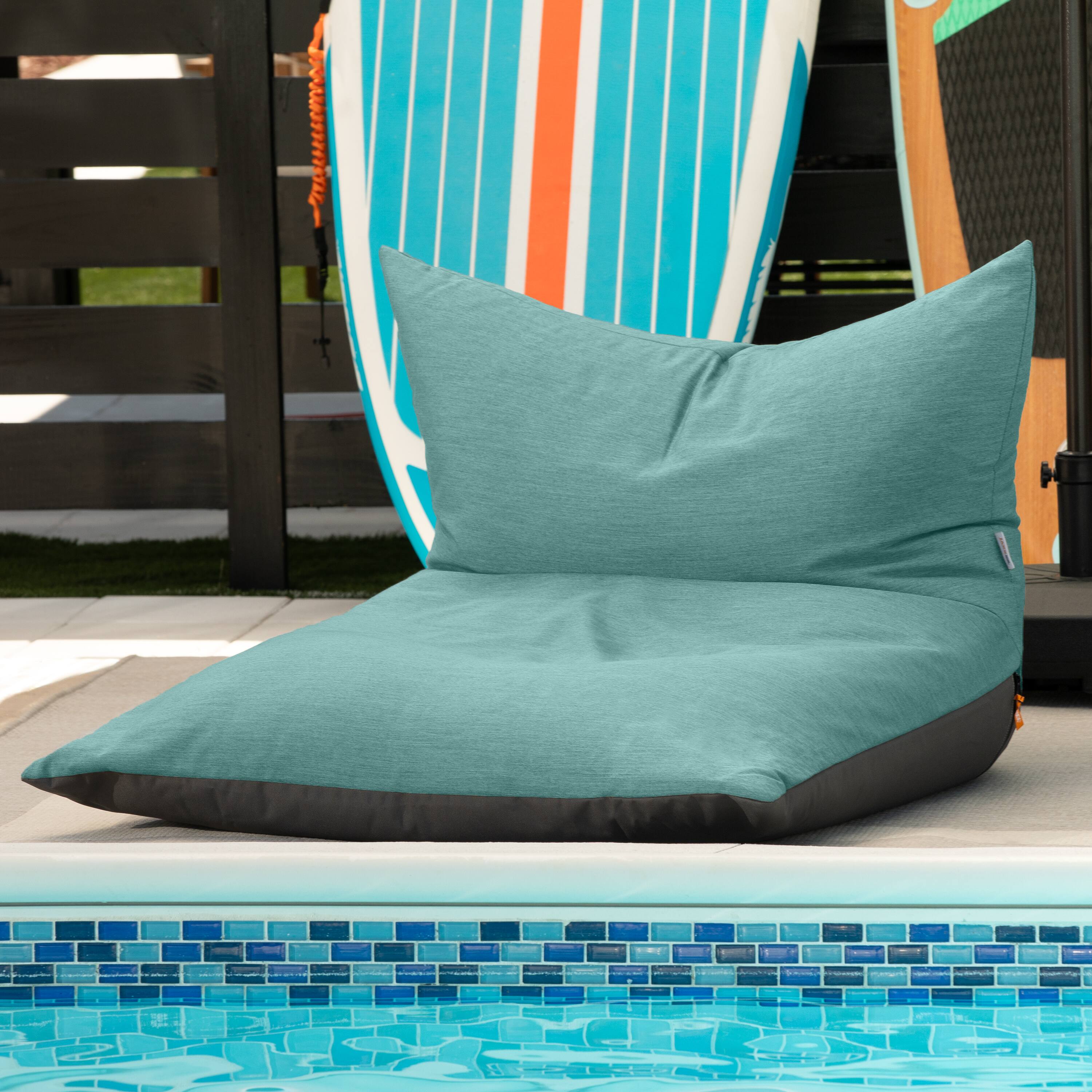 Alt View 1. Jaxx - Jaxx Finster Outdoor Bean Bag Lounge Chair - Sunbrella Breeze - Sunbrella Breeze.