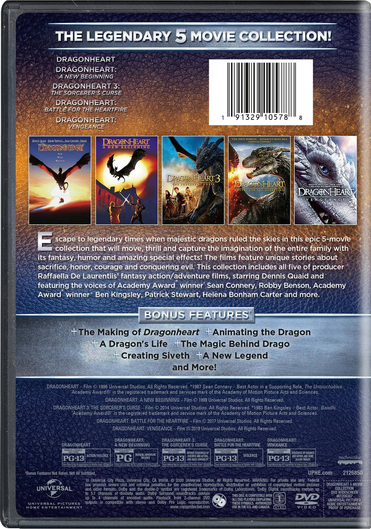 Angle. Dragonheart: 5-Movie Collection (DVD Set) [DVD].