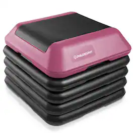 Philosophy Gym - Aerobic Exercise Adjustable High Step Platform with 4 Risers - Pink
