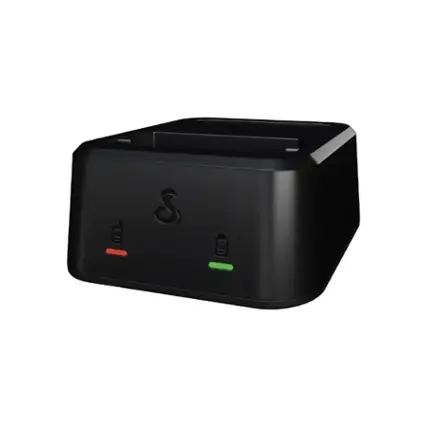 Front. Cobra - Cobra - Single Dock Charger for Cobra Performa Business Radios, with charging cable - Black.