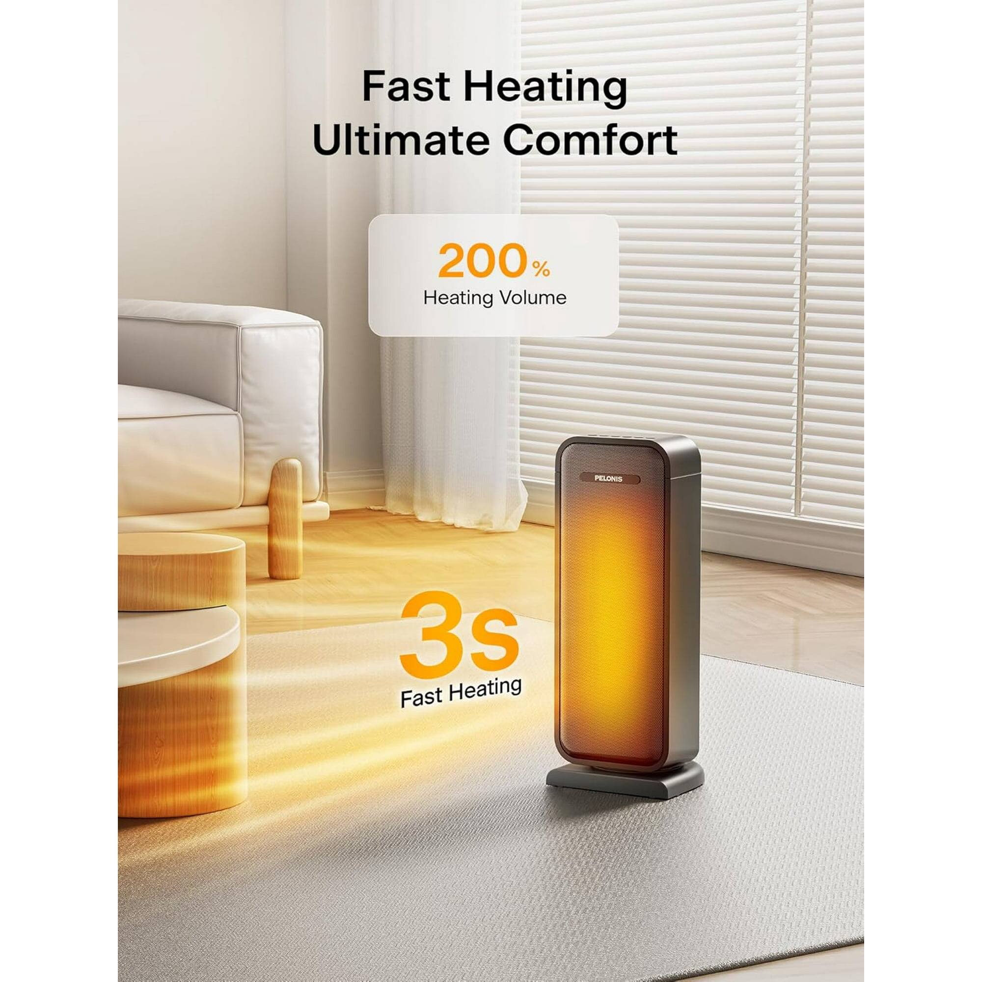 Fast Heating  
Ultimate Comfort  

200% Heating Volume  

3s  
Fast Heating