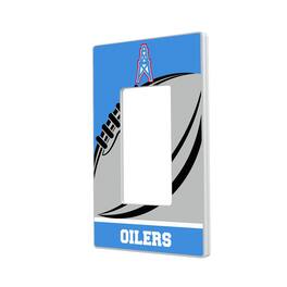 Keyscaper - Houston Oilers Passtime Design Single Rocker Lightswitch Plate - Multicolor