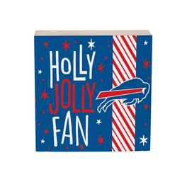 Evergreen Enterprises - Buffalo Bills 6" Holiday Wood Plock Shelf Sign - Multicolor