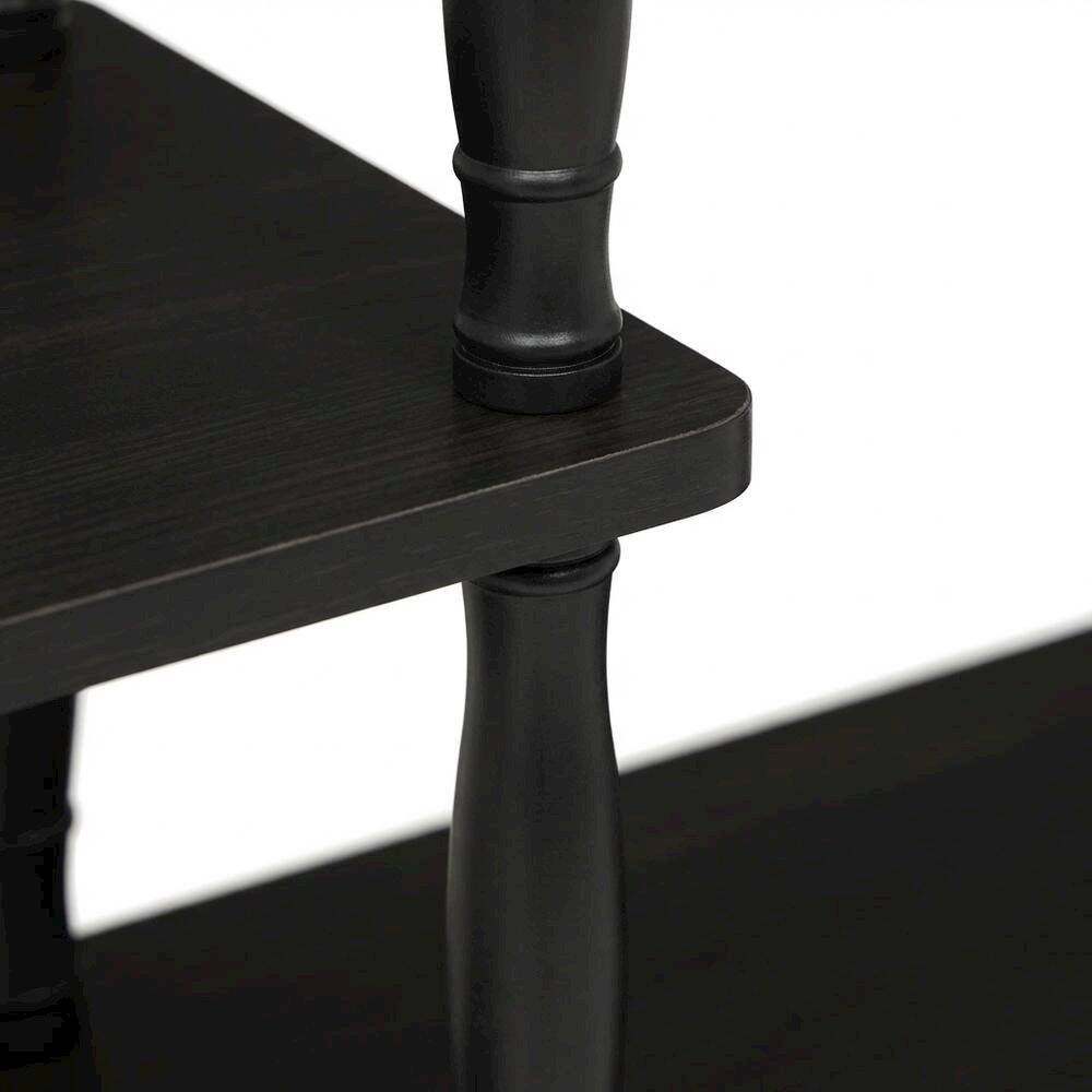 Alt View 2. FurniFact - Espresso and Black Entertainment Center with Bamboo Tubes - Espresso/Black.
