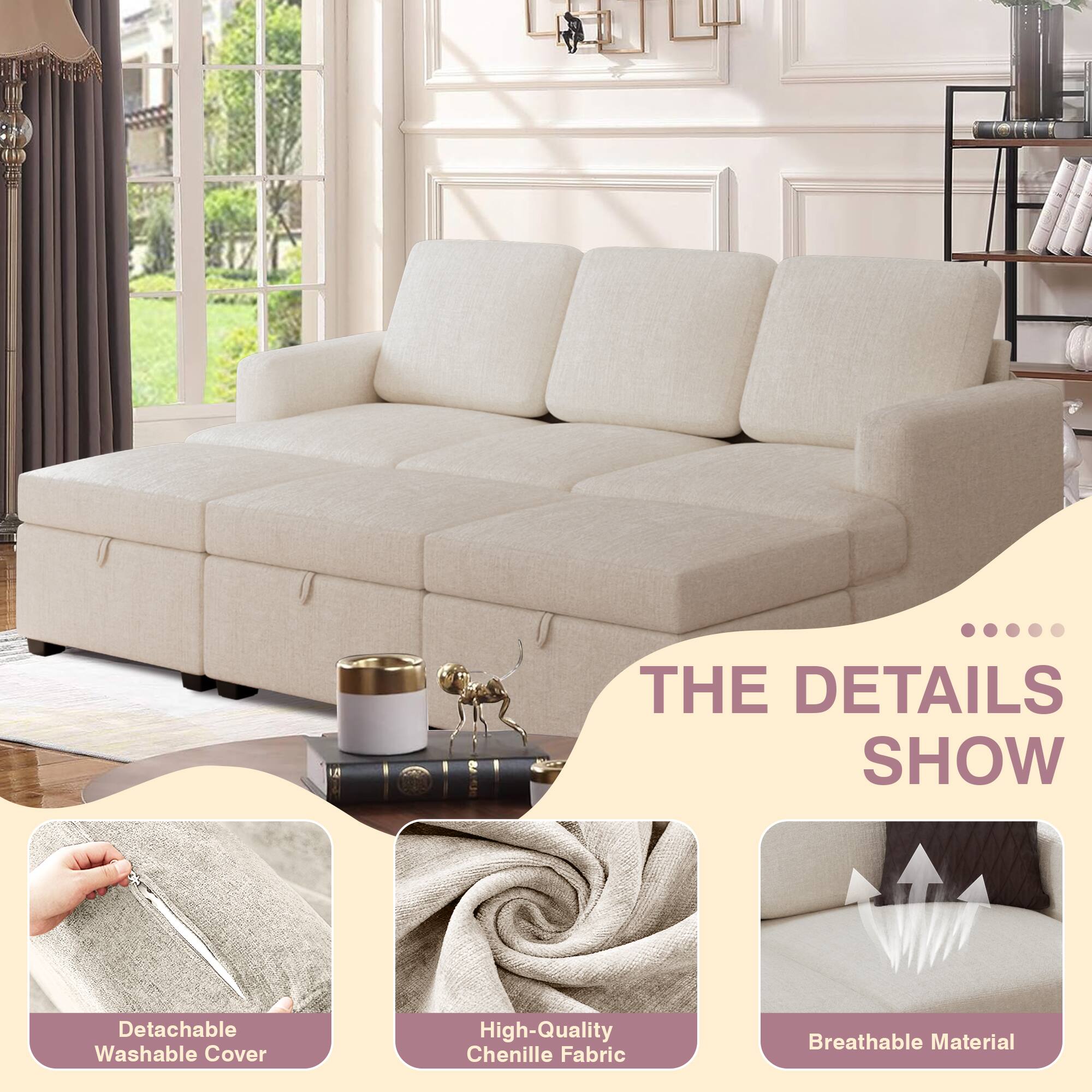 THE DETAILS SHOW

Detachable Washable Cover
High-Quality Chenille Fabric
Breathable Material