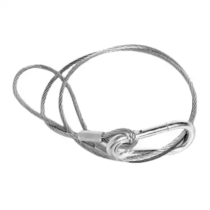Front. CHAUVET DJ - Chauvet DJ CHA-CH05 Safety Steel Cable for DJ Lights with Carabiner.
