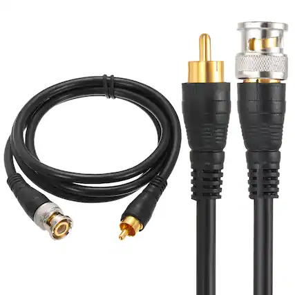 Front. Unique Bargains - BNC Male to RCA Male Coaxial Cable 3-1/5FT 75-Ohm Camera Cable Cord for DVR CCTV Camera Security System Monitor Video - Black.