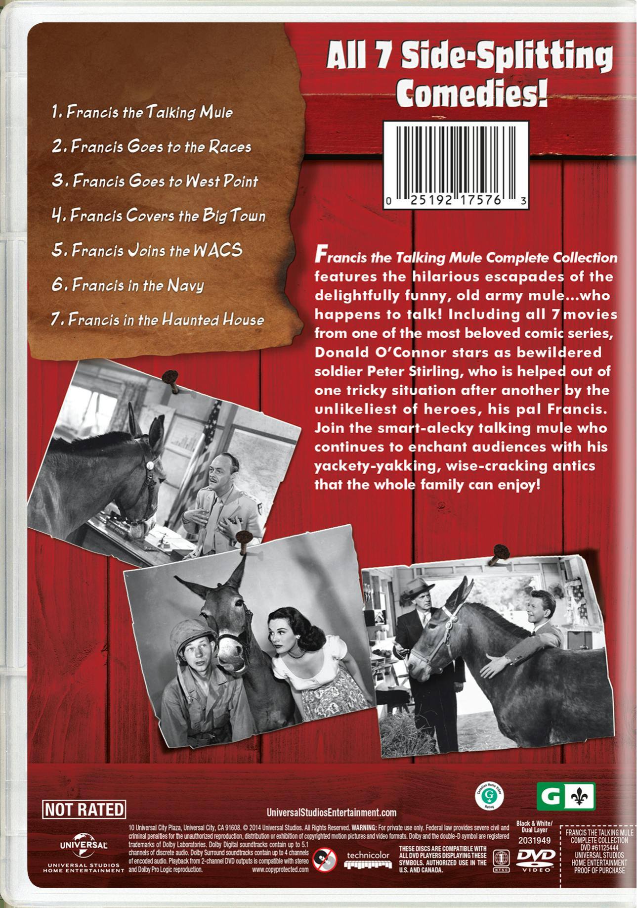 Angle. Francis the Talking Mule Complete Collection (Box Set) [DVD].